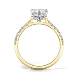 Tapered Claw Set Marquise Cut Diamond Engagement Ring by Harrogate Jewellers, a bespoke Yorkshire jewellery, featuring lab grown diamonds, perfect for wedding occasions.