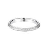 Ladies Platinum Diamond Double Row Wedding Ring from Harrogate Jewellers, bespoke Yorkshire jewellery featuring lab grown diamonds.