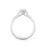 Pear cut diamond engagement ring with channel set shoulders by Harrogate Jewellers, displaying bespoke jewellery design with lab grown diamonds, perfect for weddings in Yorkshire.