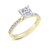 Tapered Claw Set Princess Cut Diamond Engagement Ring by Harrogate Jewellers, a bespoke piece of Yorkshire jewellery featuring lab grown diamonds, perfect for wedding rings.