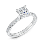 Tapered Claw Set Princess Cut Diamond Engagement Ring by Harrogate Jewellers, showcasing a lab-grown diamond with bespoke jewellery design, perfect for weddings in Harrogate, Yorkshire.