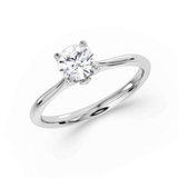 Harrogate Jewellers lab-grown, round brilliant cut diamond ring featuring a hidden diamond, a bespoke piece perfect for weddings or engagements in Yorkshire.