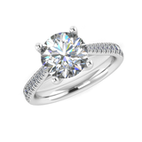 Harrogate Jewellers' OPHELIA - Lab-Grown Classic Round Brilliant Cut Claw Set Diamond Ring, a perfect bespoke jewellery for wedding in Yorkshire.