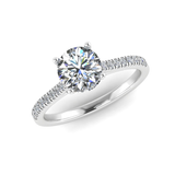 Harrogate Jewellers' SERENA Lab-Grown Classic Round Brilliant Cut Hidden Diamond Halo Ring, a bespoke Yorkshire engagement ring with brilliant lab-grown diamonds.
