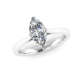 Harrogate Jewellers' BONNIE Lab-Grown Classic Marquise Cut Solitaire Ring, platinum band with an elegant large, brilliant diamond, bespoke jewellery in Harrogate Yorkshire.