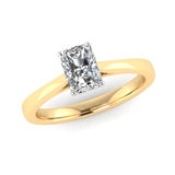 PENNY - Harrogate Jewellers' Lab-Grown Classic Radiant Cut Solitaire Ring, elegantly designed with a premium quality, lab-grown diamond for engagement, crafted in platinum, against a clean white background.
