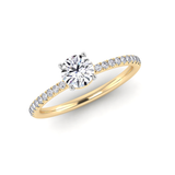 Harrogate Jewellers' ISLA lab-grown diamond ring with a classic round brilliant cut and set shoulders, perfect for engagement or bespoke jewellery in Yorkshire.