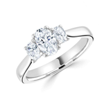 Oval Cut Cross-Over Diamond Trilogy Ring 1.00ct from Harrogate Jewellers, a perfect choice for engagement and wedding rings in Harrogate, Yorkshire. Bespoke lab-grown diamond jewellery.