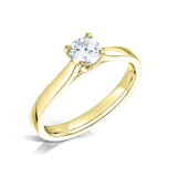 Classic Cross-Over Solitaire Round Brilliant Cut Diamond Engagement Ring from Harrogate Jewellers, a bespoke jewellery provider in Harrogate, Yorkshire. Perfect for lab grown diamond wedding rings.