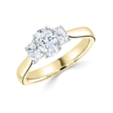 Oval Cut Cross-Over Diamond Trilogy Ring 1.00ct from Harrogate Jewellers, a bespoke jewellery piece perfect for engagement or wedding, made with laboratory grown diamonds, in Harrogate, Yorkshire.
