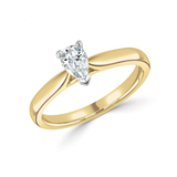 Classic Pear Cut Solitaire Diamond Engagement Ring by Harrogate Jewellers, a bespoke Yorkshire jewellery vendor. Ideal for weddings, featuring laboratory and lab grown diamonds.