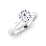 Close-up view of Harrogate Jewellers' BELLA Lab-Grown Classic Round Brilliant Cut Solitaire Ring, a perfect choice for bespoke engagement and wedding rings in Yorkshire.