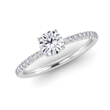 Harrogate Jewellers' ISLA lab-grown round brilliant cut diamond ring with set shoulders, bespoke jewellery design in Harrogate, Yorkshire.