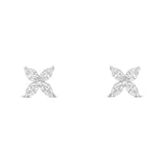 Harrogate Jewellers diamond flower stud earrings
