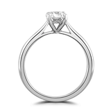 Lab-Grown Asscher Cut Diamond Solitaire Engagement Ring Four Claw Setting | The Audrey Ring