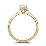 Lab-Grown Asscher Cut Diamond Solitaire Engagement Ring Four Claw Setting | The Audrey Ring