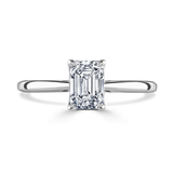 Lab-Grown Emerald Cut Solitaire Diamond Engagement Ring | The Esme Ring