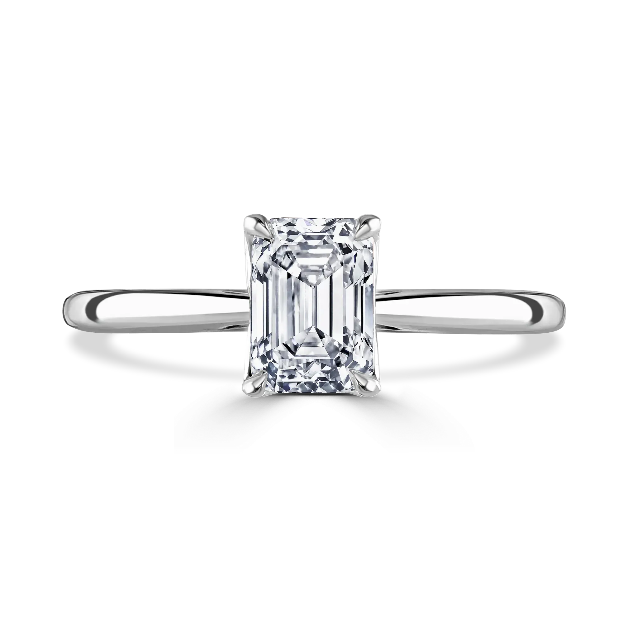 Lab-Grown Emerald Cut Solitaire Diamond Engagement Ring | The Esme Ring