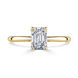 Lab-Grown Emerald Cut Solitaire Diamond Engagement Ring | The Esme Ring