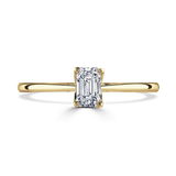 Lab-Grown Emerald Cut Solitaire Diamond Engagement Ring | The Esme Ring