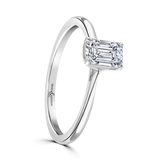 Lab-Grown Emerald Cut Solitaire Diamond Engagement Ring | The Esme Ring