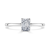 Lab-Grown Emerald Cut Solitaire Diamond Engagement Ring | The Esme Ring