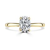 Lab-Grown Oval Cut Solitaire Engagement Ring | The Willow Ring