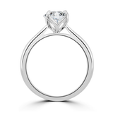 Platinum 3.00ct Oval Cut Lab-Grown Diamond Solitaire Engagement Ring | E/VS1