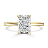 18ct Yellow Gold 2.00ct Radiant Cut Lab-Grown Diamond Solitaire Engagement Ring | D/E VS1