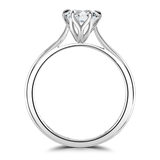 Lab-Grown Round Brilliant Cut Diamond Solitaire Six Claw Engagement Ring | The Estelle Ring