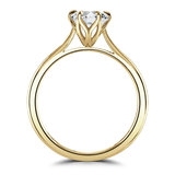 Lab-Grown Round Brilliant Cut Diamond Solitaire Six Claw Engagement Ring | The Estelle Ring