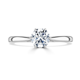 Lab-Grown Round Brilliant Cut Diamond Solitaire Six Claw Engagement Ring | The Estelle Ring
