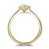 Lab-Grown Pear Cut Vintage Halo Engagement Ring | The Abbie Ring