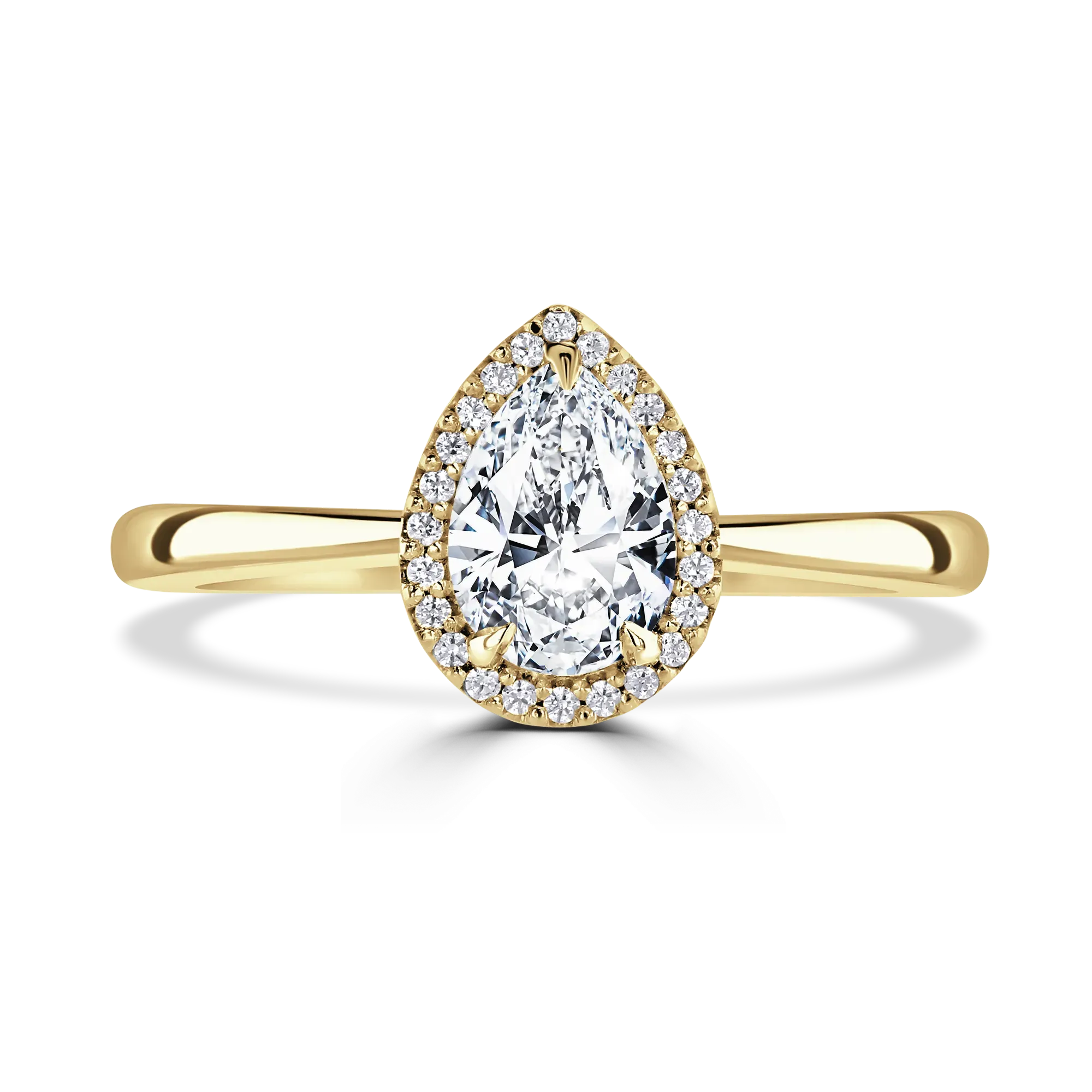 Lab-Grown Pear Cut Vintage Halo Engagement Ring | The Abbie Ring