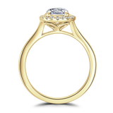 Lab-Grown Round Brilliant Cut Diamond Halo Engagement Ring | The Cora Ring