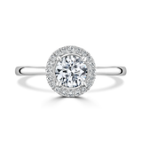 Lab-Grown Round Brilliant Cut Diamond Halo Engagement Ring | The Cora Ring