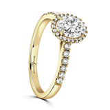 Lab-Grown Oval Cut Diamond Halo Engagement Ring | The Grace Ring