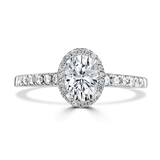 Lab-Grown Oval Cut Diamond Halo Engagement Ring | The Grace Ring