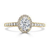 Lab-Grown Oval Cut Diamond Halo Engagement Ring | The Grace Ring