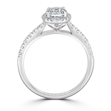 Lab-Grown Oval Cut Diamond Halo Engagement Ring | The Grace Ring
