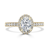 Lab-Grown Oval Cut Diamond Halo Engagement Ring | The Grace Ring