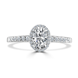 Lab-Grown Oval Cut Diamond Halo Engagement Ring | The Grace Ring