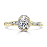 Lab-Grown Oval Cut Diamond Halo Engagement Ring | The Grace Ring