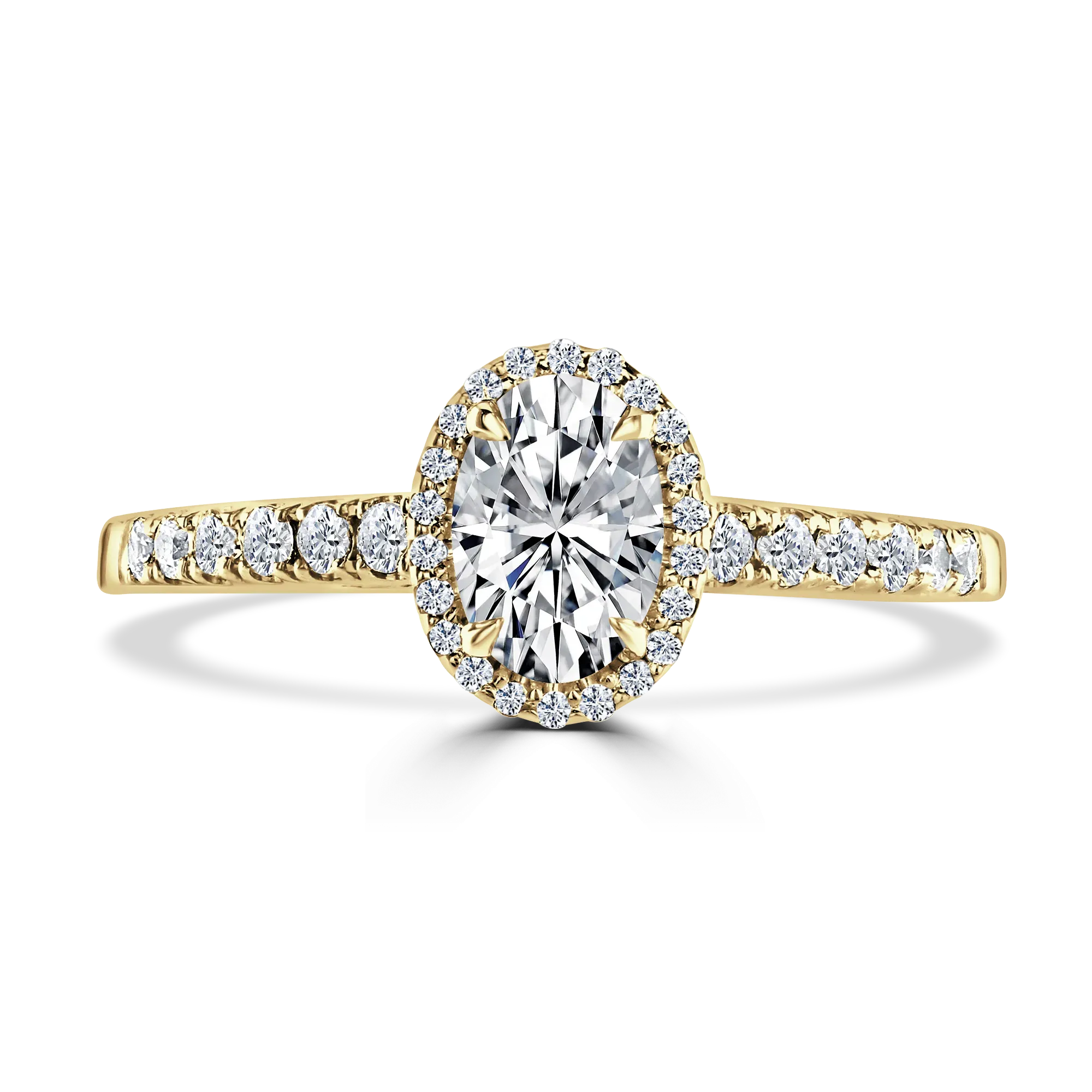 Lab-Grown Oval Cut Diamond Halo Engagement Ring | The Grace Ring