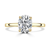 18ct Yellow Gold 3.00ct Oval Cut Lab-Grown Diamond Solitaire Engagement Ring | E/VS1