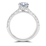 Lab-Grown Round Brilliant Cut Diamond Engagement Ring Diamond Shoulders  | The Isla Ring