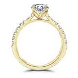 Lab-Grown Round Brilliant Cut Diamond Engagement Ring Diamond Shoulders  | The Isla Ring