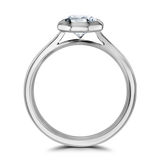 Lab-Grown Round Brilliant Cut Diamond Hexagonal Bezel Setting | The Celine Ring