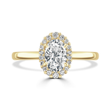 Lab-Grown Oval Cut Diamond Halo Engagement Ring | The Edith Ring