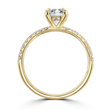 Lab-Grown Oval Cut Diamond Engagement Ring Hidden Diamond Halo | The Holly Ring